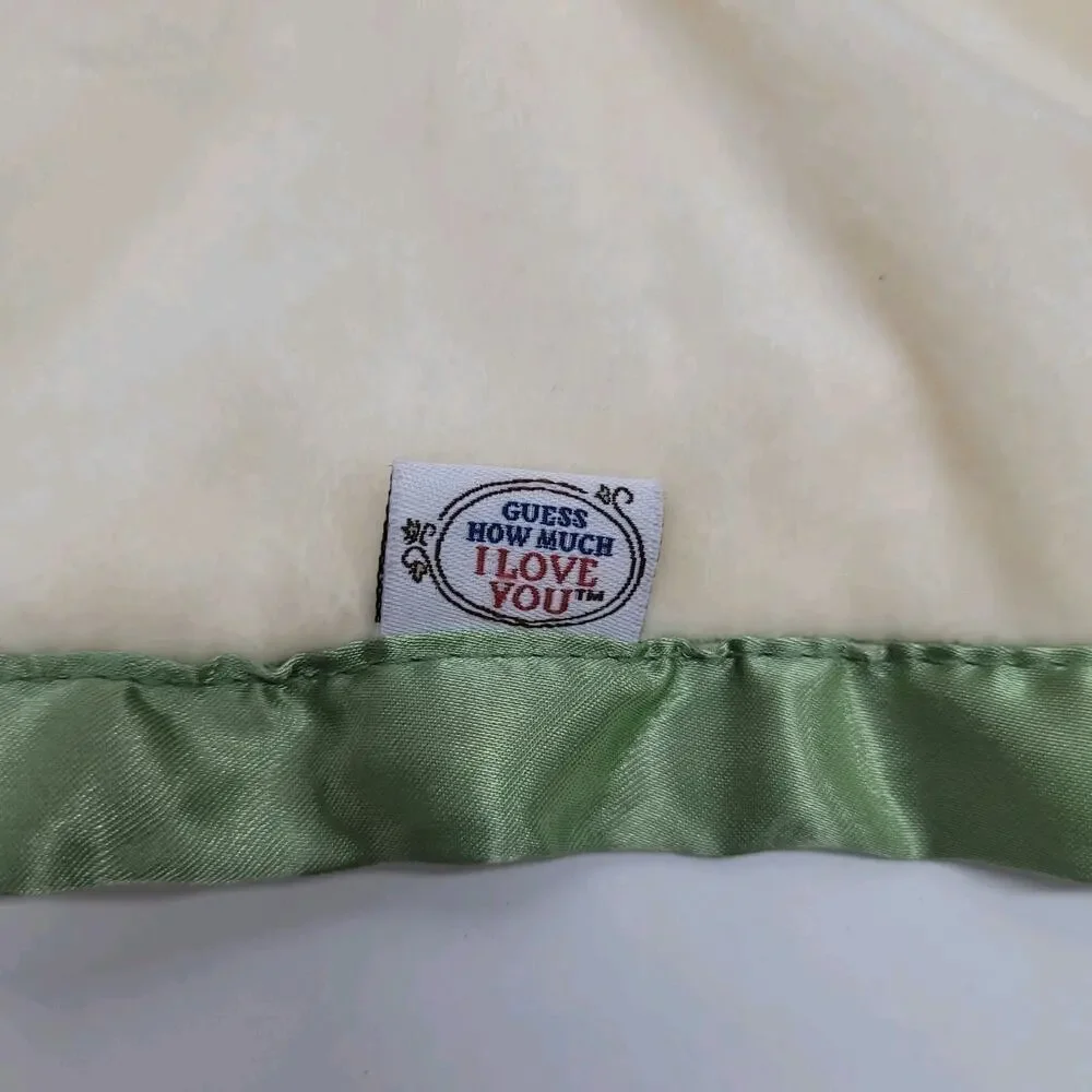Guess How Much I Love You Bunny Rabbit Plush Security Baby Blanket Lovey Green